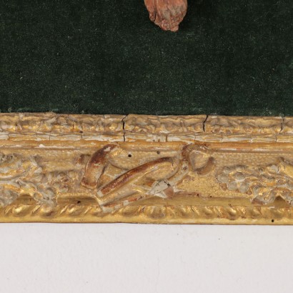 Cadre Doré avec Christ Bois - Italie XVIII Siècle