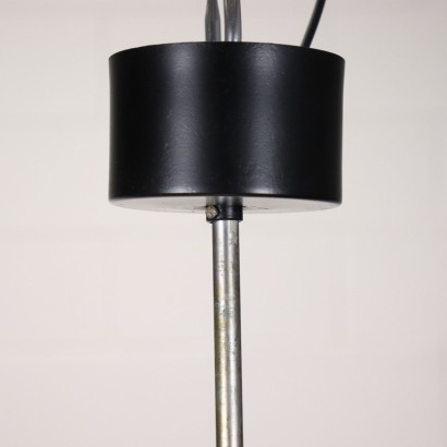 Ceiling Lamp Chromed Alluminium Glass Italy 1950s-1960s