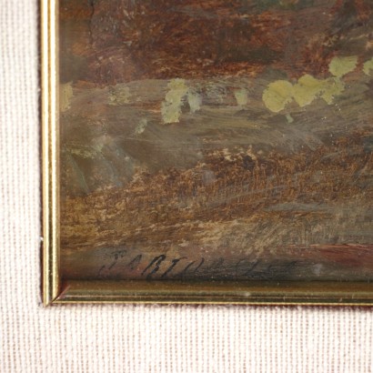 Oil on Cardboard by Francesco Sartorelli - Italy XIX Century