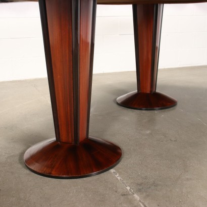 Table Rosewood Glass Italy 1950s