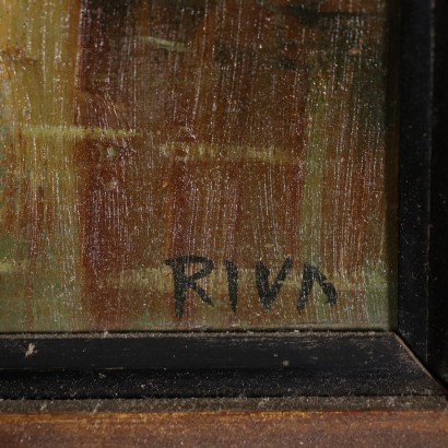 Giuseppe Riva Oil on Plywood Italy XIX Century