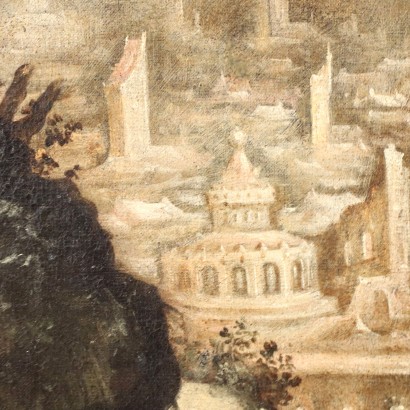 Clelia traverse le Tibre Attribué à D. Lupini Italie XVI-XVII Siècle