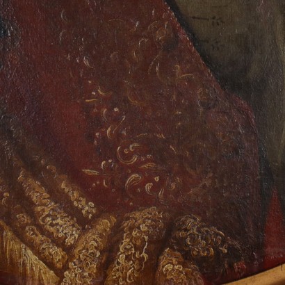Porträt Eines Adligen Öl auf Leinwand - Italien XVIII Jhd