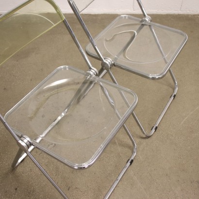 Gruppe von 4 Stühlen Pila A. Castelli Metall - Italien 1960er