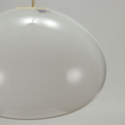 Black&White Ceiling Lamp by Flos Alluminium Glass Italy 1970s-1980s