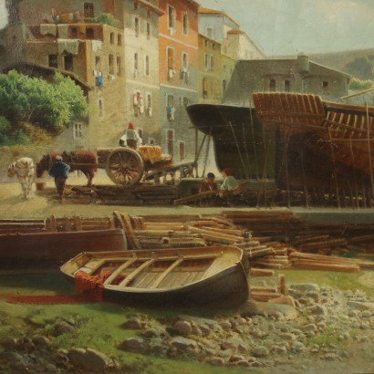 Huile sur Toile par G. B. Ceruti - Italie XIX Siècle