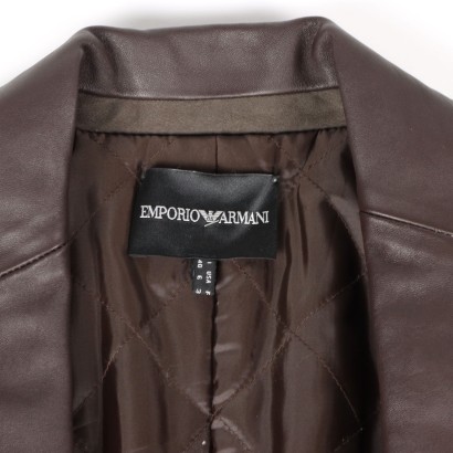 Emporio Armani Coat Cotton Leather Polyester Italy