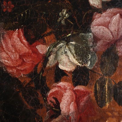Nature Morte aux Fleurs Huile sur Toile Italie XVII Siècle