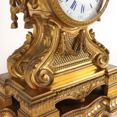 Uhr Tryptichon G. Philippe Bronze Frankreich XIX Jhd