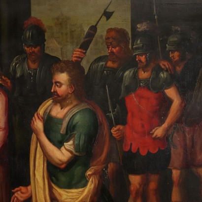 The Continence of Scipio Oil on Table Italy XVII Century