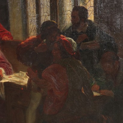 Historical Subject Oil on Canvas - Italy XIX Century