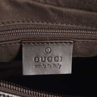 Halbstarre Umhängetasche Gucci Leder Leinwand Italien