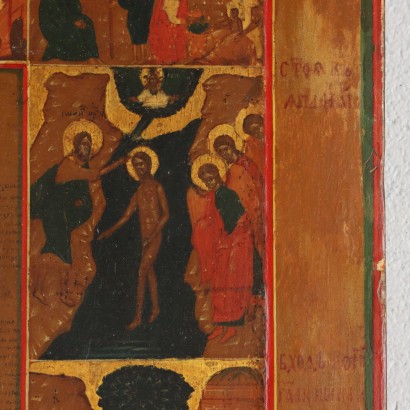 Religiöse Ikone Tempera auf Holz - Russland XIX Jhd