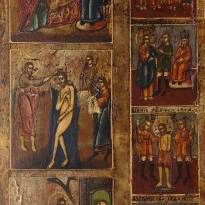 Icône Réligieuses Détrempe sur bois - Russie XVIII Siècle