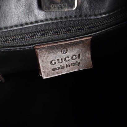 Gucci Tasche Leder Leinwand Italien 1990er