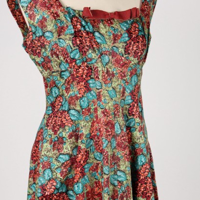 Vintage Dress Satin Italy 1950s-1960s