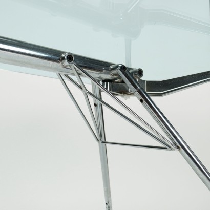 Nomos Table by Tecno Metal Glass Italy 1990s