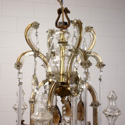 antigüedades, candelabro, candelabros antiguos, candelabro antiguo, candelabro italiano antiguo, candelabro antiguo, candelabro neoclásico, candelabro del siglo XIX, candelabro de bronce dorado y vidrio Mo