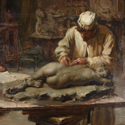 Giuseppe Cherubini Oil on Canvas - Italy 1909
