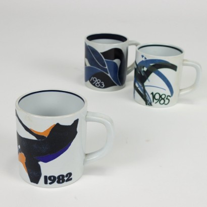 Royal Copenhagen Annual Cups Porcelain Denmark 1970s-1980s