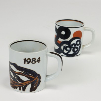 Royal Copenhagen Annual Cups Porcelain Denmark 1970s-1980s