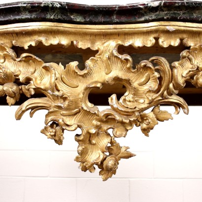 Baroque Console Marble Wood - Italy XVIII Century