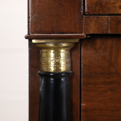 Empire Style Sideboard Walnut Brass - Italy XX Century