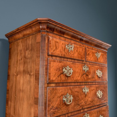 Tallboy George II Walnut Oak Great Britain XVIII Century