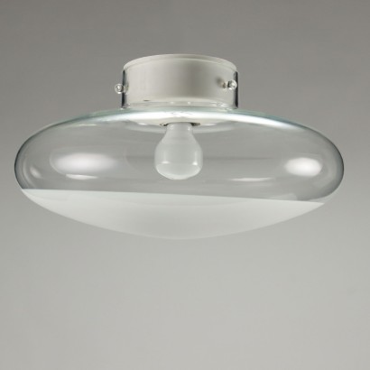 Gill Ceiling Lamp Leucos Glass Italy 1970s