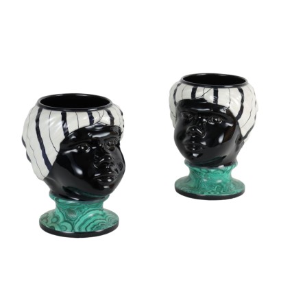 Paire de Vases Céramique - Italie Années 1960-1970