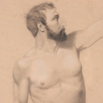 arte, arte italiana, pittura ottocento italiana,Nudo maschile