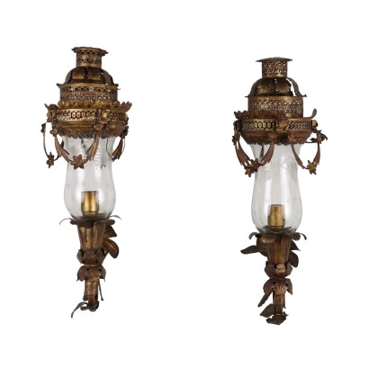 Pair of Appliques Glass - Italy XX Century