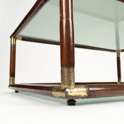 Center Table Bamboo Glass - Italy 1970s-1980s