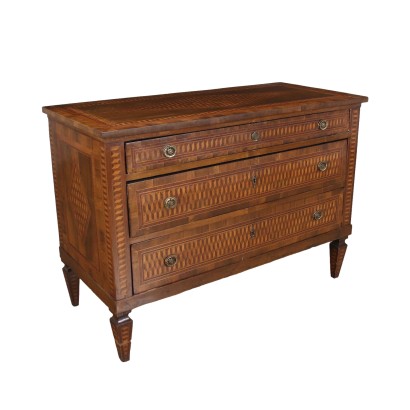 Neoclassical Style Chest of Drawers Walnut - Italy XX Century