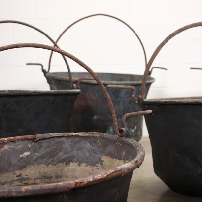Groupe de Grands Pots Cuivre - Italie XVIII-XIX Siècle