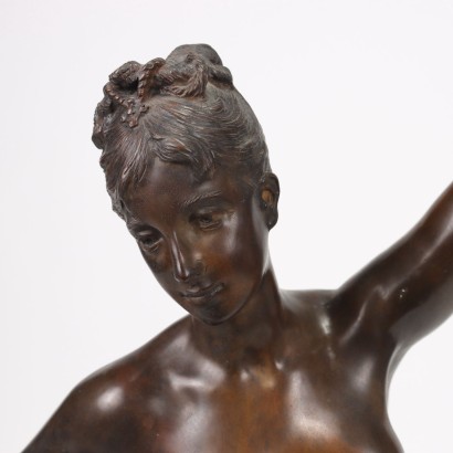 Nymphe J. Gautherin Bronzeskulptur - Frankreich XX Jhd