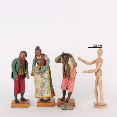 Gruppe von 3 Keramikfiguren - Italien XIX Jhd