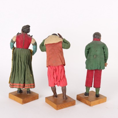 Gruppe von 3 Keramikfiguren - Italien XIX Jhd