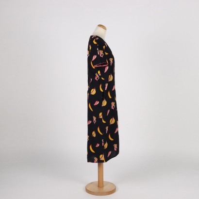 Pop Art Style Dress Cotton - Italy 1970s-1980s Size 14