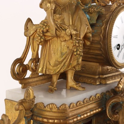Parisian Clock Alabaster - France XIX Century