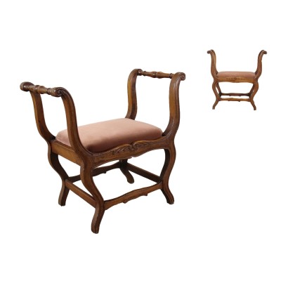antiguo, silla, sillas antiguas, silla antigua, silla italiana antigua, silla antigua, silla neoclásica, silla del siglo XIX, Par de taburetes Louis Philippe