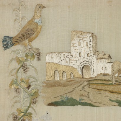 Emboidery on Silk Italy XX Century