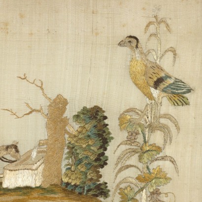 Emboidery on Silk Italy XX Century