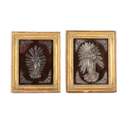Pair of Silver Plaques - Italy XIX Century