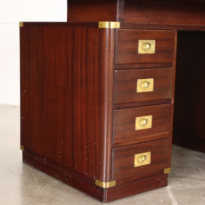 Desk Rosewood Leather Italy 1960s