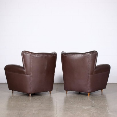 Pair of Armchairs Fake Leather Italy 1940s-1950s