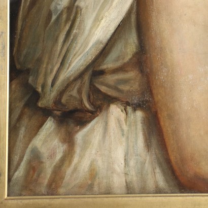 Bildnis einer Dame Öl auf Leinwand Italien XIX Jhd