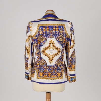 Renato Nucci Jacket Silk Size 10 France 1980s
