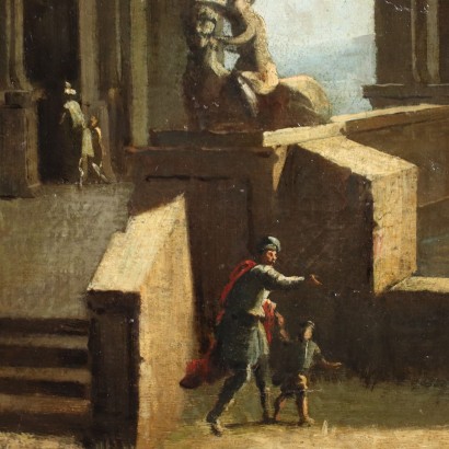 Architectural Capriccio with Figures Italy XVIII Century