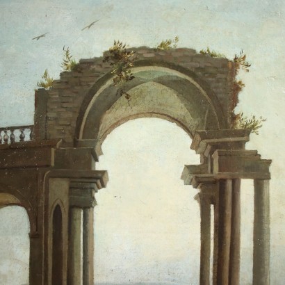 Architektur Capriccio Öl auf Leinwand Italien XVIII Jhd